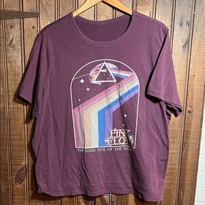 Purple Pink Floyd Graphic T-Shirt